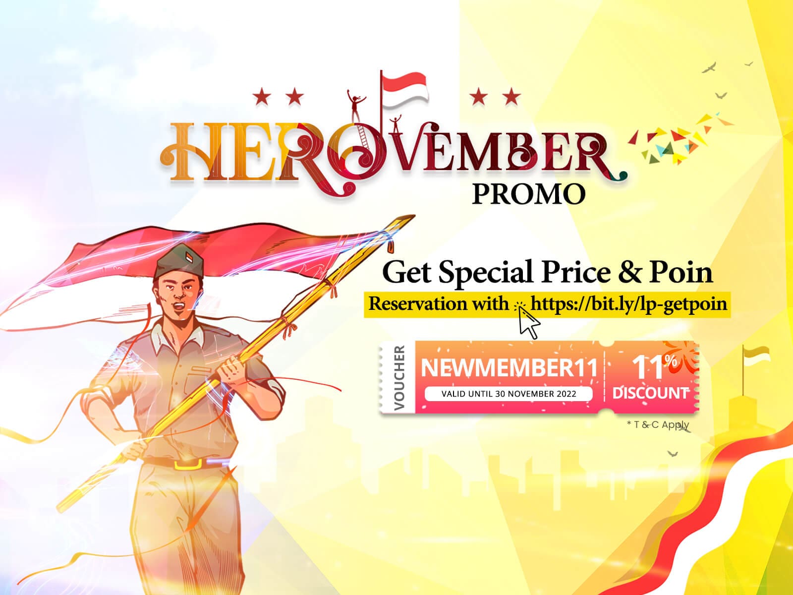 Online Reservation with Voucher Code NEWMEMBER11