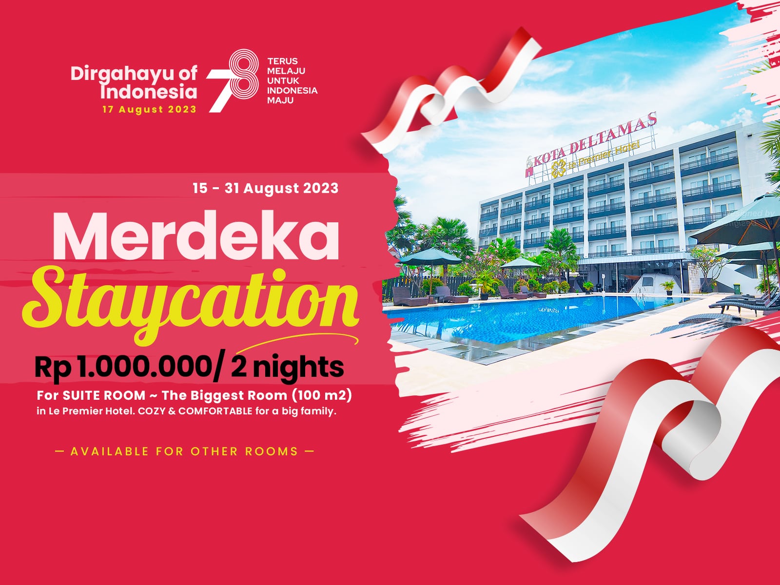 Merdeka dari Rutinitas! Hemat Besar dengan Suite Room Promo Rp 1 juta / 2 malam!